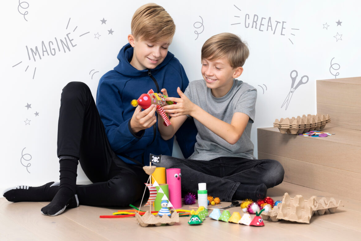 Gjør gjenbruk til en lek: morsomme prosjekter for barn